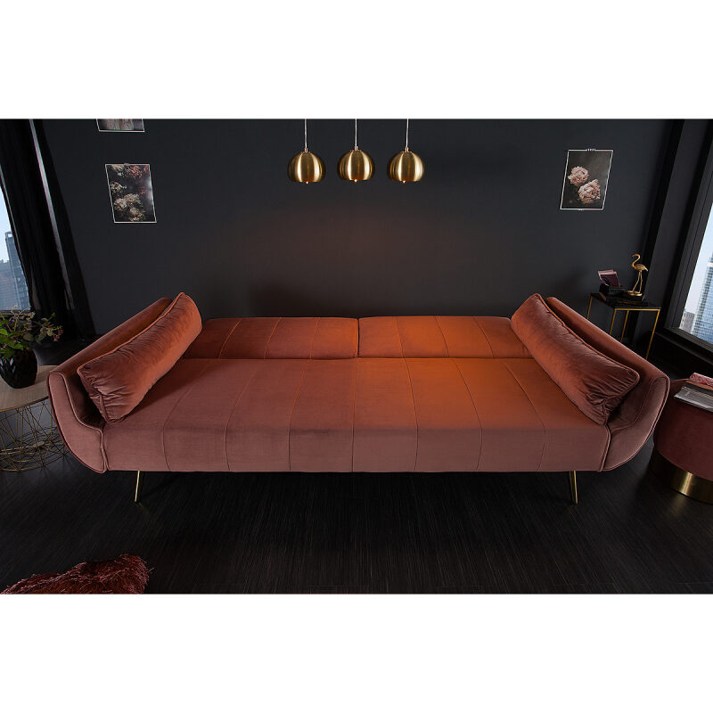 Rozkładana sofa Divani różowa - obrazek 4