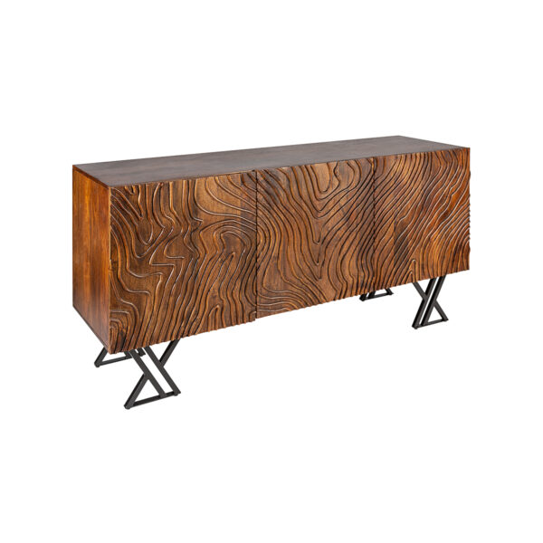 Komoda Fluid 160 cm brązowa