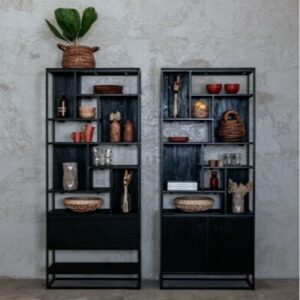 Regał Tuareg Black 80x40x180 cm