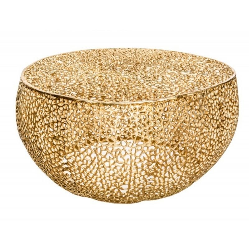 Stolik kawowy Leaf 80 cm złoty