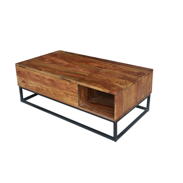 Stolik kawowy Makassar Function 110 cm naturalny palisander