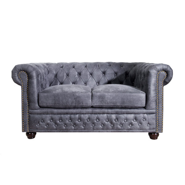 Sofa Chesterfield II 150 cm szara