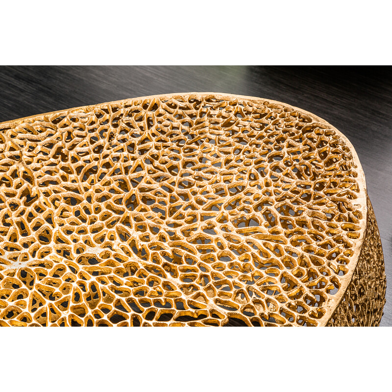 Stolik kawowy Leaf 122 cm złoty - obrazek 4