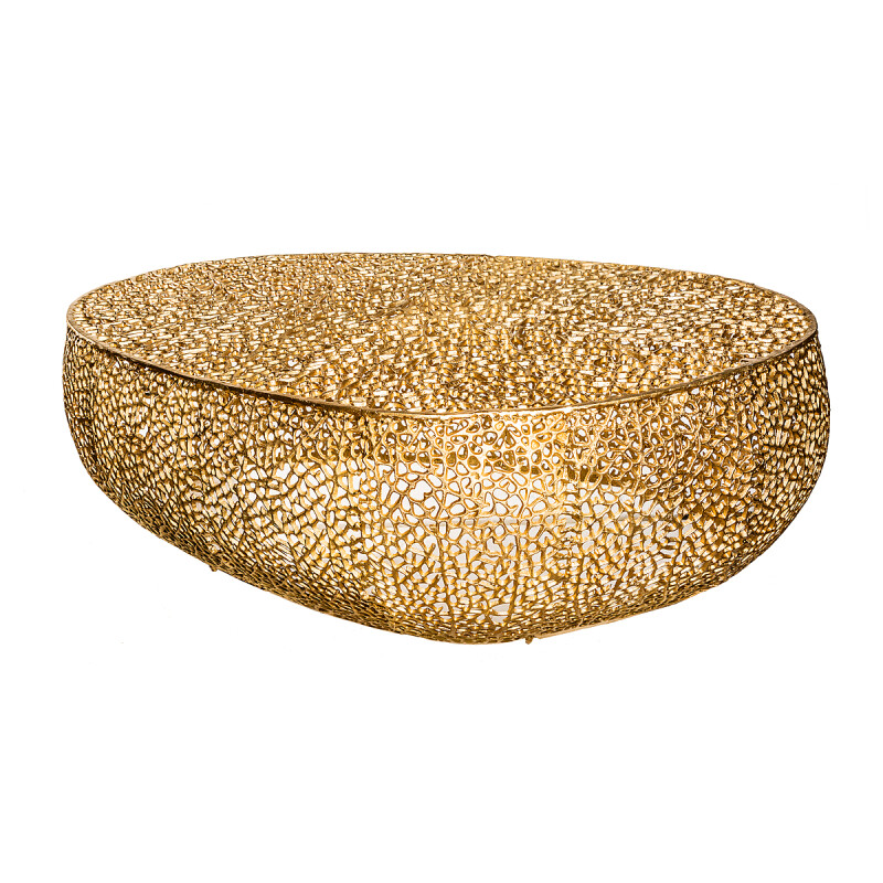 Stolik kawowy Leaf 122 cm złoty