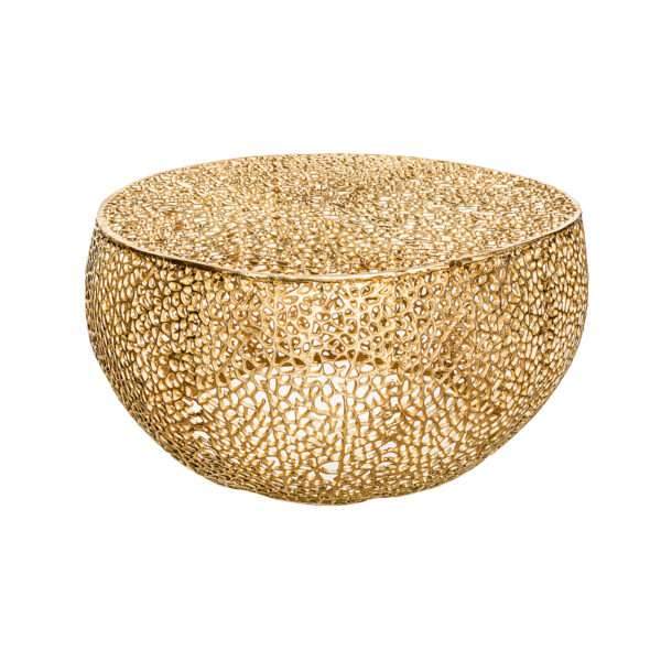 Stolik kawowy Leaf 80cm złoty