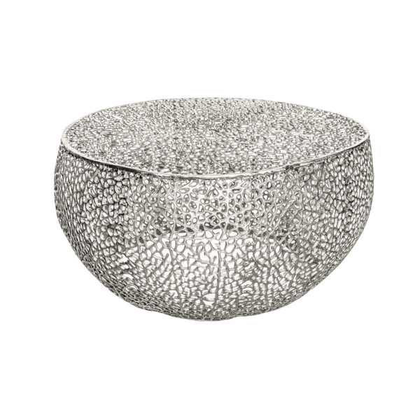 Stolik kawowy Leaf 80cm srebrny