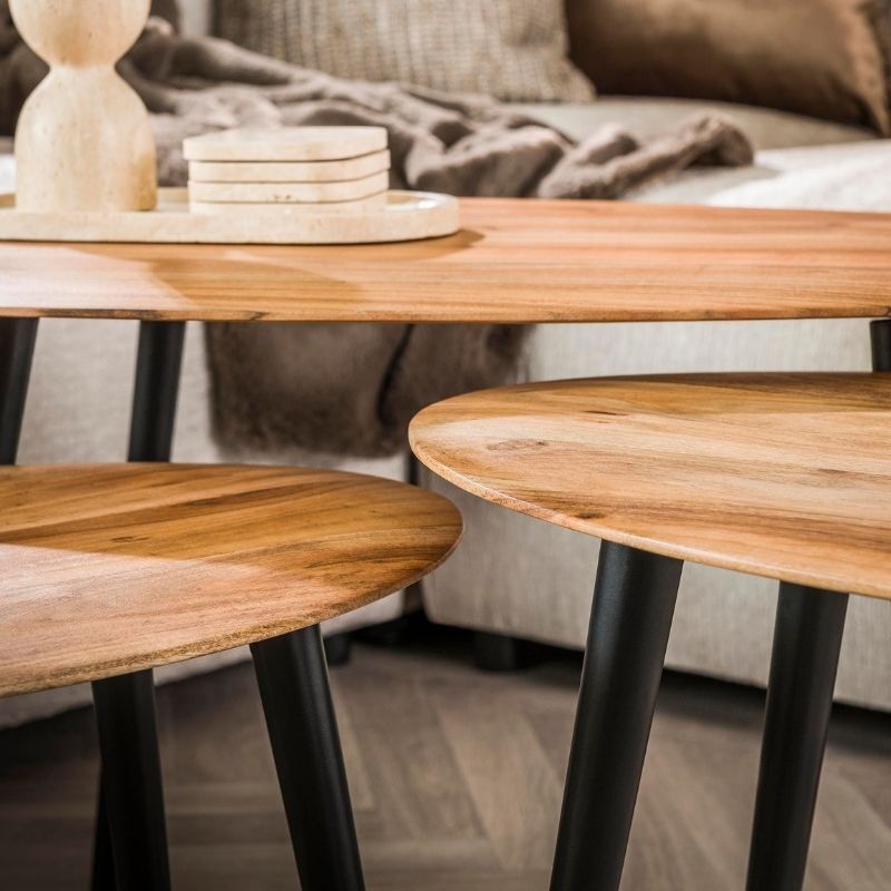 Zestaw stolików kawowych Organic 3 szt