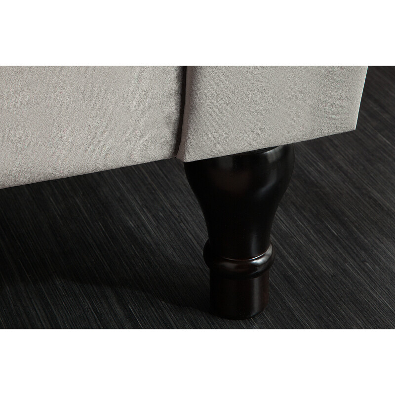 Sofa Paris II 230cm srebrnoszara aksamitna - obrazek 5