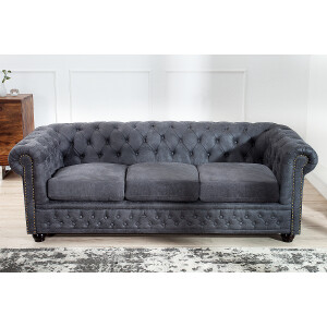 Sofa Chesterfield II 200 cm szara