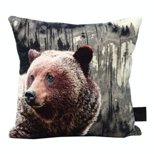 Poszewka na poduszkę Wild grey Niedźwiedź