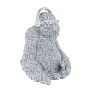Figurka Gorilla music srebrna