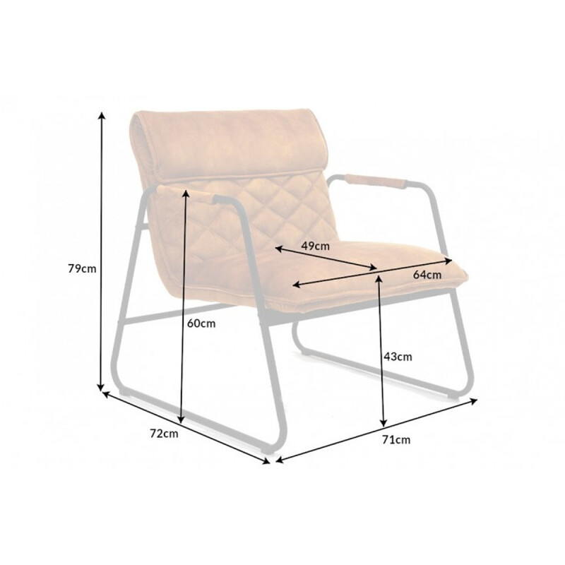 Fotel Mustang Lounger musztardowy - obrazek 4