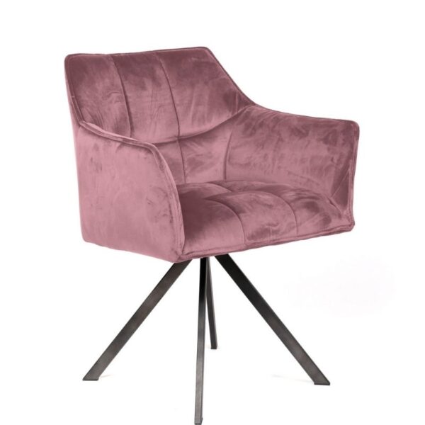 Krzesło Raster Różowy welur