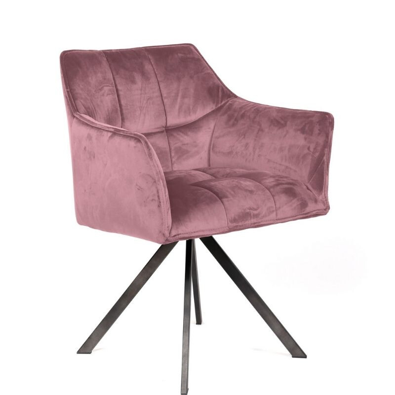 Krzesło Raster Różowy welur