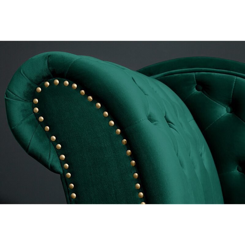Szezlong Recamiere Chesterfield zielony - obrazek 5