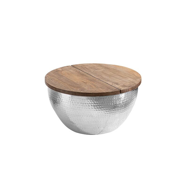 Stolik kawowy Orient Storage 60cm Mango srebrny