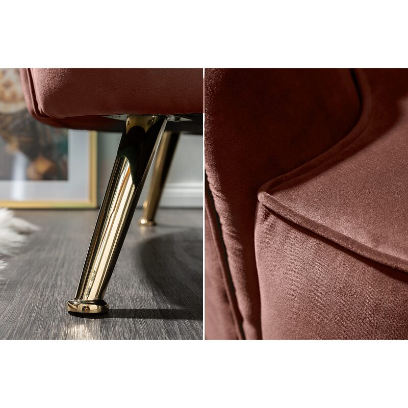 Sofa Arielle brudny róż 220 cm - obrazek 5