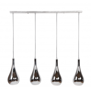 Lampa wisząca 4L Silver Drop glass