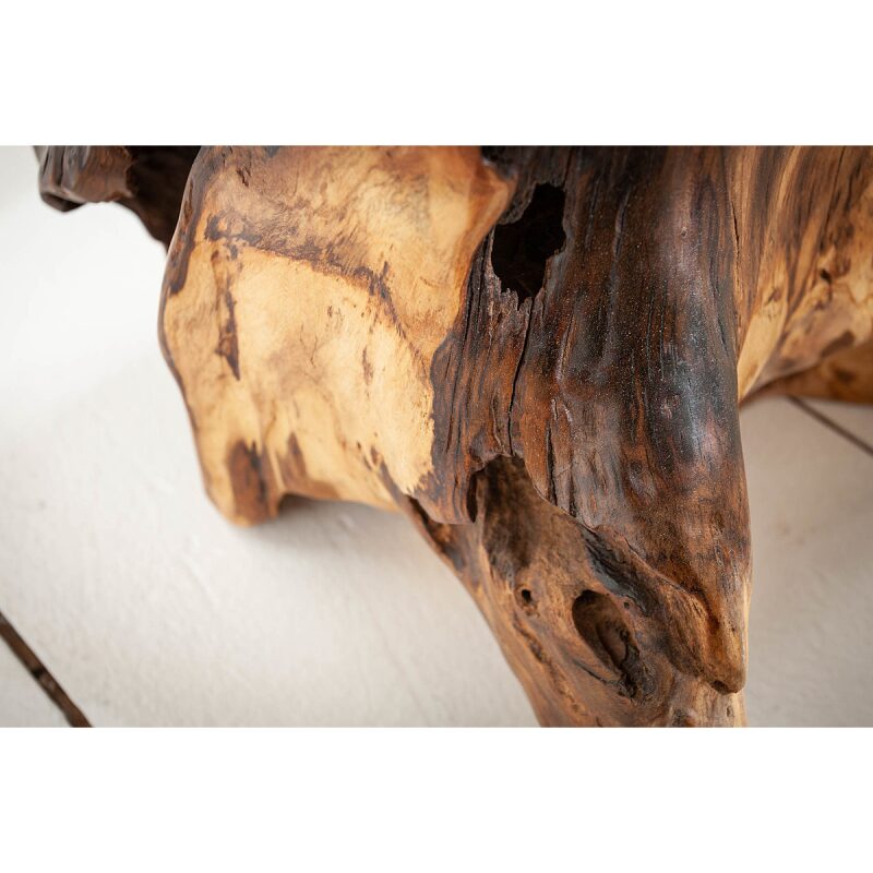 Stołek Root 40 cm drewno tekowe - obrazek 4