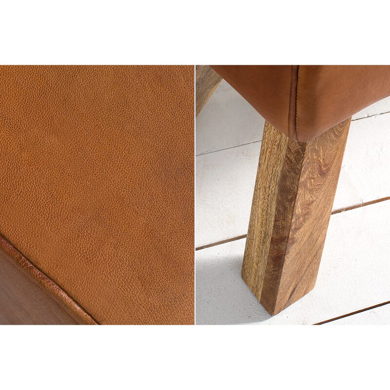 Ławka Bock Kult 134cm ze skóry - obrazek 3
