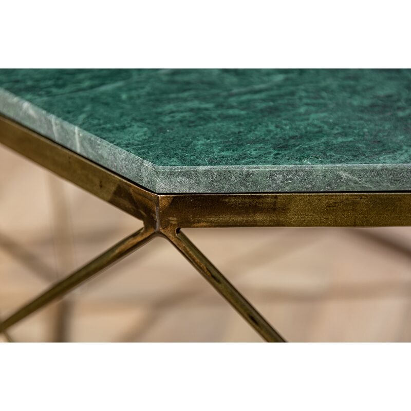 Stolik kawowy Diamond 70cm marmur zielony - obrazek 3