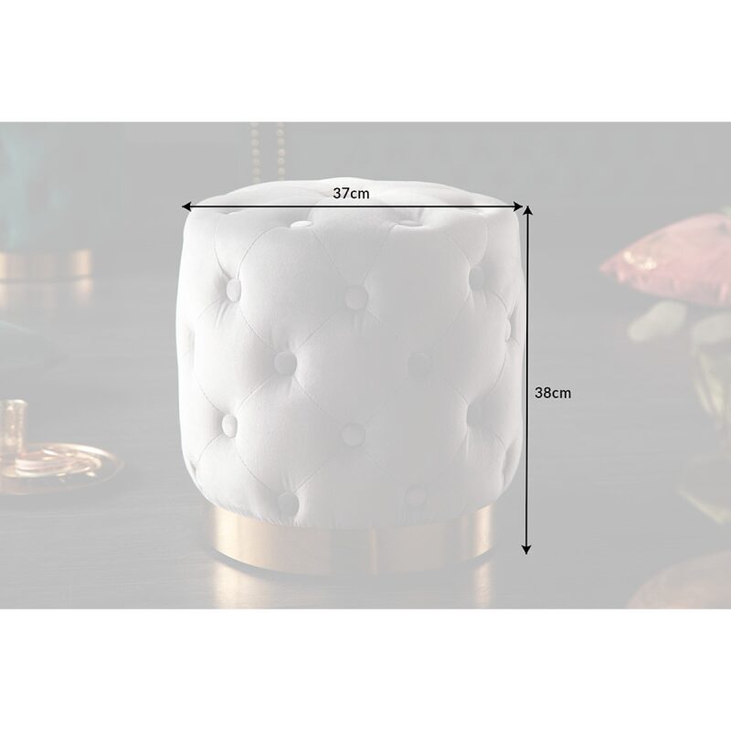 Puf Moder Barock 35 cm szary - obrazek 4