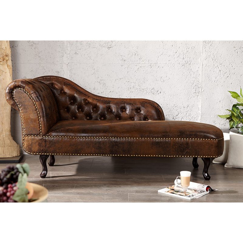 Szezlong Chesterfield Antik brązowy - obrazek 2