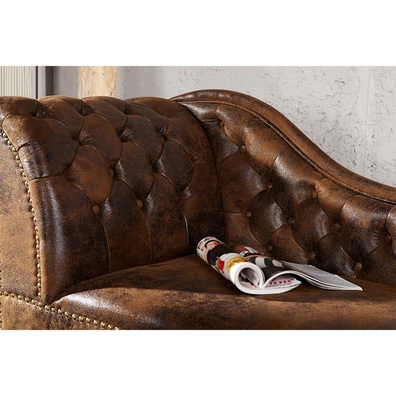 Szezlong Chesterfield Antik brązowy - obrazek 3