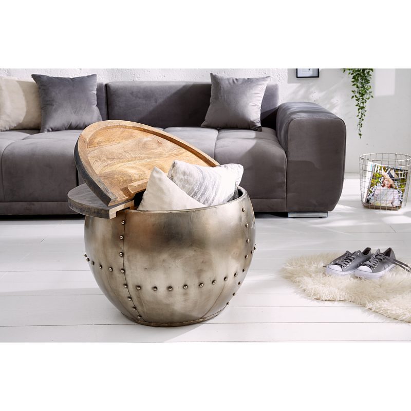 Stolik kawowy Drump Storage szary - obrazek 2