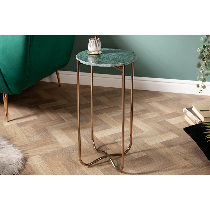 Stolik kawowy Noble I 35 cm zielony marmur