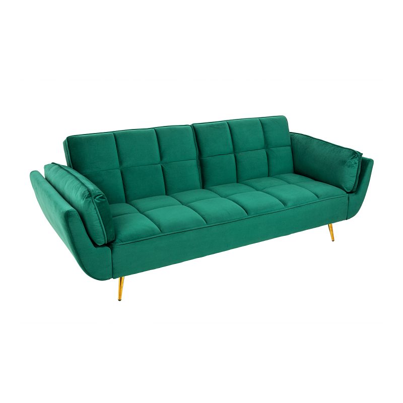 Sofa rozkładana Boutique 215 cm zielona