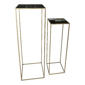 Micha Black metal stoliki zestaw 2 szt