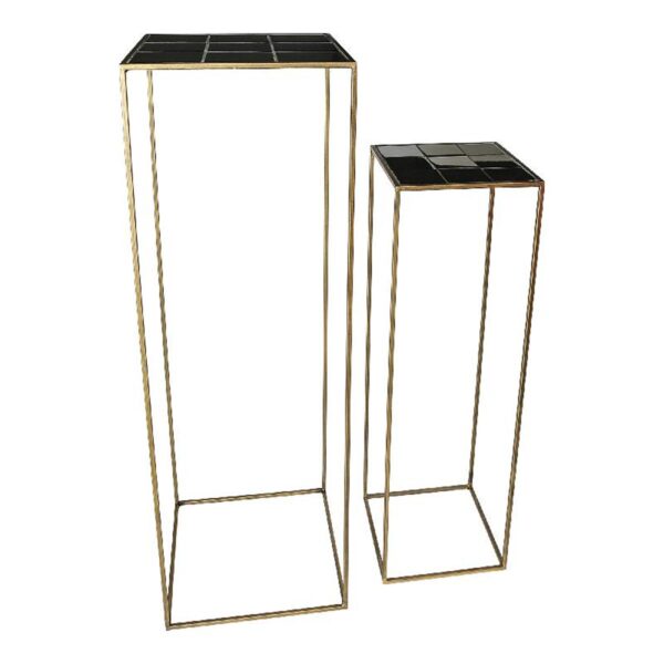 Micha Black metal stoliki zestaw 2 szt