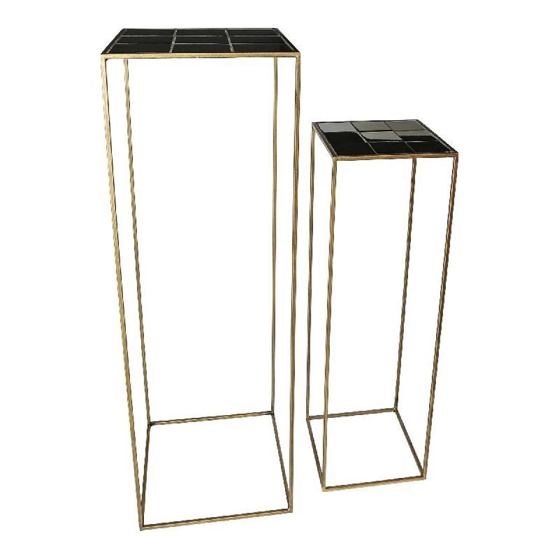 Micha Black metal stoliki zestaw 2 szt