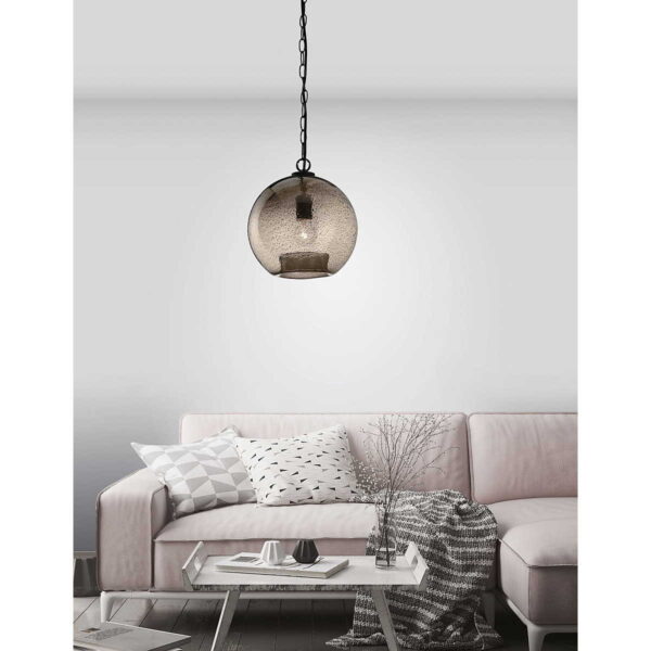 Lampa wisząca ACONTA brązowa 30 cm