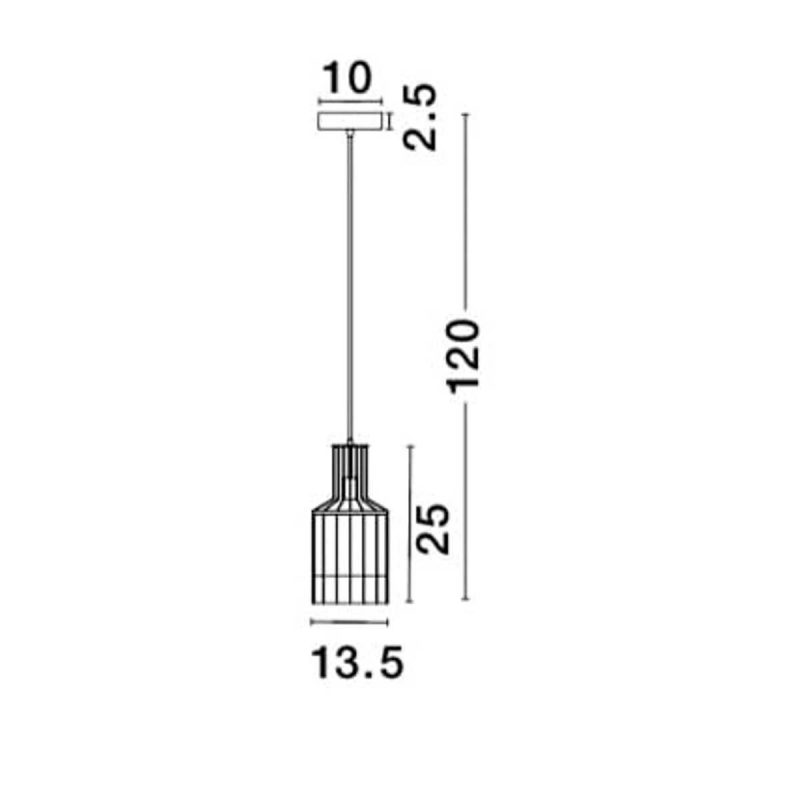 Lampa wisząca 1L CANTABRIA 13.5 cm - obrazek 2