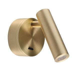 Kinkiet OTLER 8 cm satynowy mosiądz