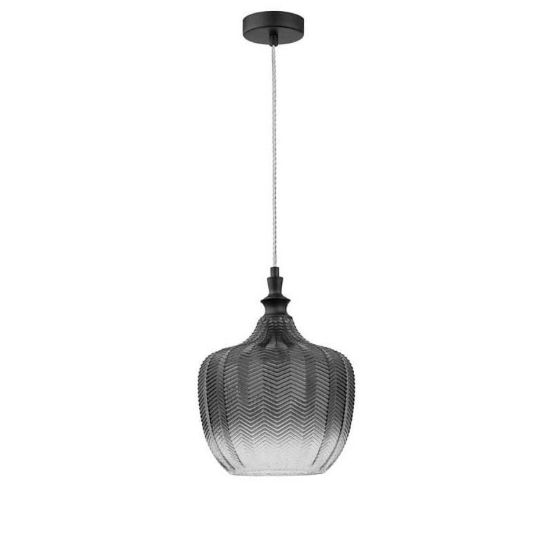 Lampa wisząca VONI 24 cm szara