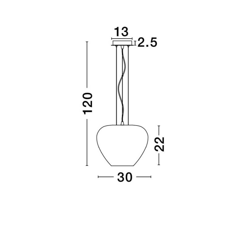 Lampa wisząca NELA 30 cm biała - obrazek 3