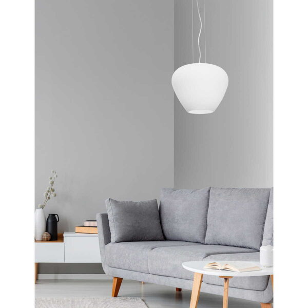 Lampa wisząca NELA 30 cm biała