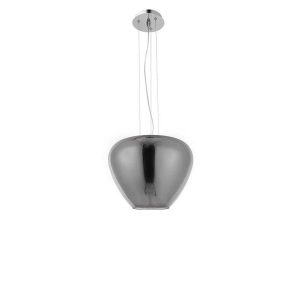 Lampa wisząca NELA 30 cm przydymione szkło