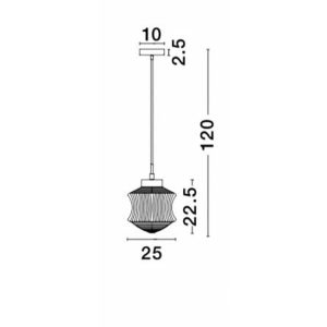 Lampa wisząca ZION 25cm