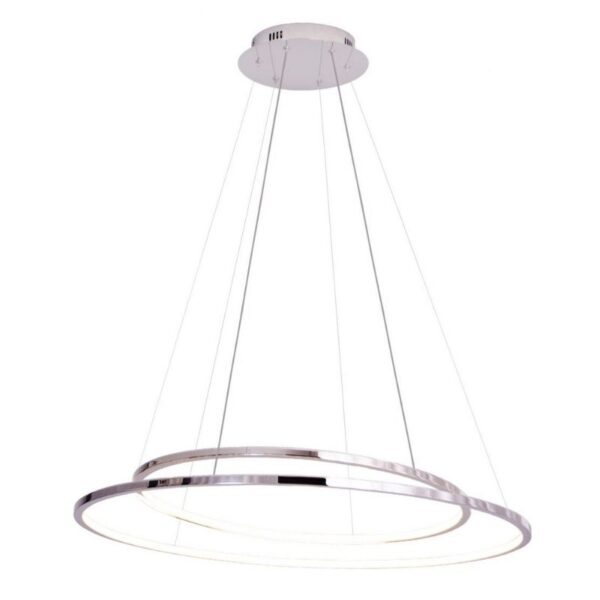 Lampa wisząca Luxury Queen 2L srebrna 80 cm