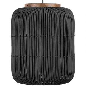 Lampa wisząca Barrel 35x64 cm czarna