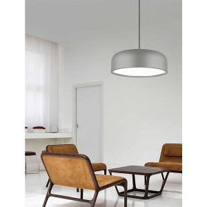 Lampa wisząca PERLOTA 48 cm szara