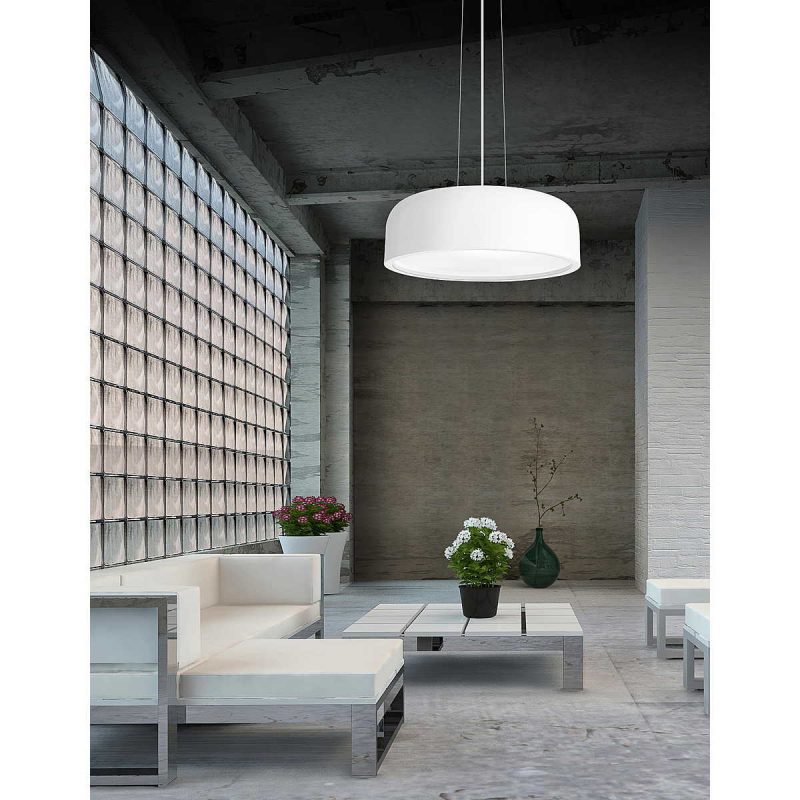 Lampa wisząca PERLOTA 48 cm biała - obrazek 2