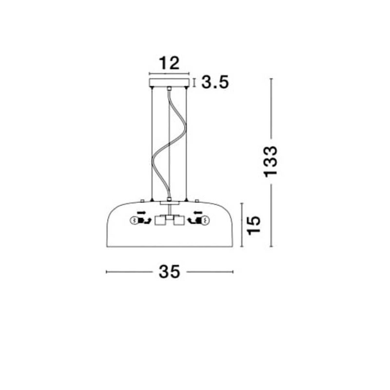 Lampa wisząca PERLOTA 35 cm biała - obrazek 3
