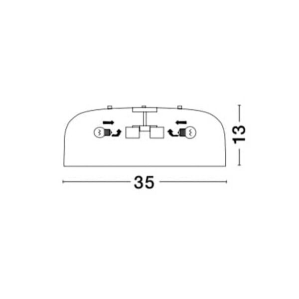 Plafon PERLOTA 35 cm biały