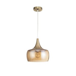 Lampa wisząca CAMPANA 28 cm bursztynowa