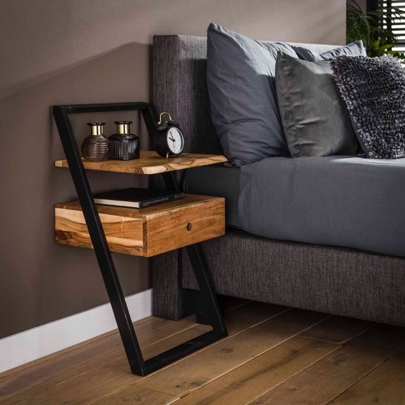 Szafka nocna Lean z półką i szuflada